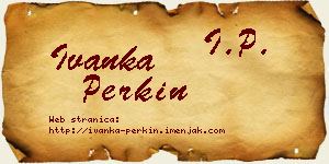 Ivanka Perkin vizit kartica